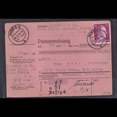 DR. Postanweisung von Mai 1945