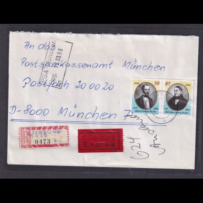 DDR. R-Eilbotebrief mit MiF. 3256-3257