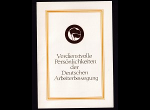 DDR - Gedenkblatt, Verdienstvolle Persönlichkeiten der deutschen ......