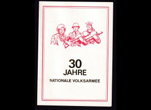 DDR - Gedenkblatt, 30 Jahre Nationale Volksarmee, B5-1986