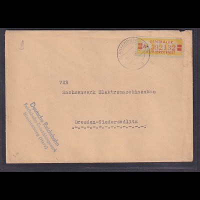 DDR., Dienst-Brief mit EF. Mi.-Nr. 19 IA