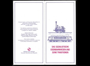 DDR - Gedenkblatt, Das Soz. Eisenbahnwesen und Seine Tradition , D1985-1