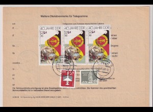 DDR.,Telegramm mit Mi.-Nr. 3279 u.a.