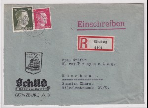 DR. Reklamebrief, Schild Hadeka Haus , Günzburg A.D