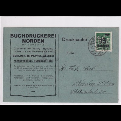 DR. Reklame-Karte, Buchdruckerei Norden, Berlin