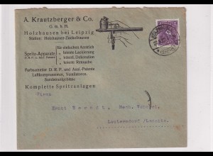 DR. Reklamebrief, A. Krautzberger & Co.GmbH, Spritz-App., Holzhausen bei Leipzig