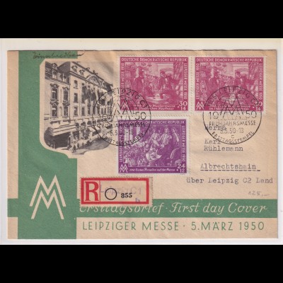 DDR. FDC . Mi.-Nr. 248-249 als R-Fernbrief gelaufen.