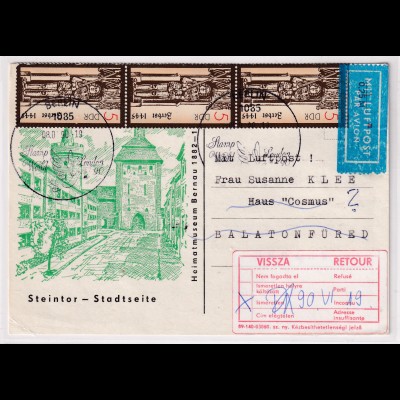 DDR., Ausland-Luftpostkarte mit MeF, Mi.-Nr. 3285