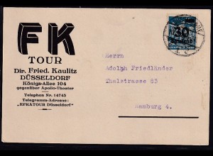 DR. Reklamekarte, FK Tour Dir. Fried. Kaulitz Düsseldorf