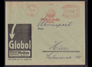 DR. Reklame-Brief, "Globol" Fritz Schulz A.G., Leipzig 