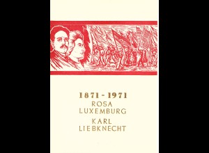 DDR - Gedenkblatt, 100 Jahre Rosa Luxemburg- Karl Liebknecht, A4-1971a