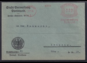 DR. Reklame-Brief, mit Freistempel Stadtverwaltung Dortmund 