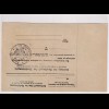 DR., Ausland-Paketkarte mit Gebühr bezahlt aus Barmen/Selbstbucher