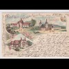 DR, Berliner Gewerbe-Ausstellung Offizielle Postkarte 1896, gestempelt