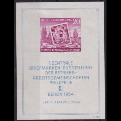  DDR, Mi.-Nr. Bl.10 XII PF II postfrisch, Kurzbefund Mayer