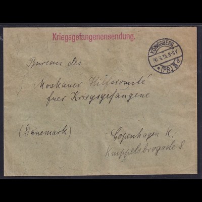 DR., Kriegsgefangenensendung aus Königsberg nach Kopenhagen