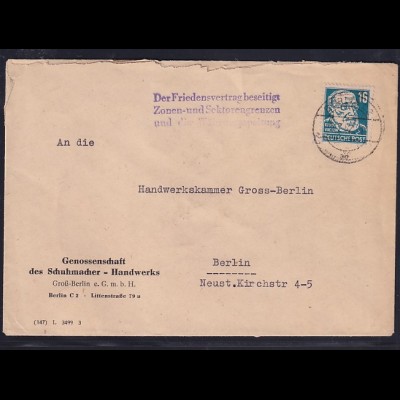 DDR, Losungsstempel "Der Friedensvertrag beseitigt......................."