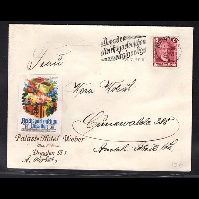 DR. Reklame-Brief, Reichsgartenschau, Dresden.