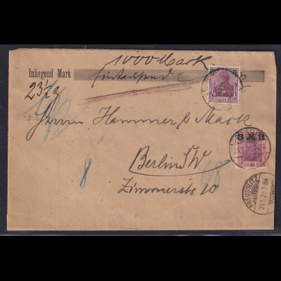 DR.,NN-Brief mit MiF, Mi.-Nr. 155, 156