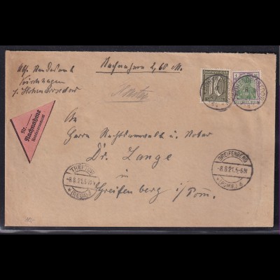 DR.,NN-Brief mit MiF, Mi.-Nr. 150 + 159
