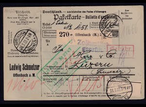DR., Ausland-Paketkarte mit Gebühr bezahlt aus Offenbach