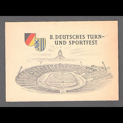 DDR - Gedenkblatt, II Deutsches Turn- und Sportfest C2-1956 a