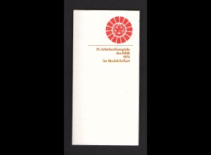 DDR - Gedenkblatt, 15. Arbeiterfestspiele der DDR 1974, C6-1974