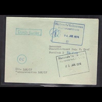 DDR NVA-Brief "Durch Kurier"