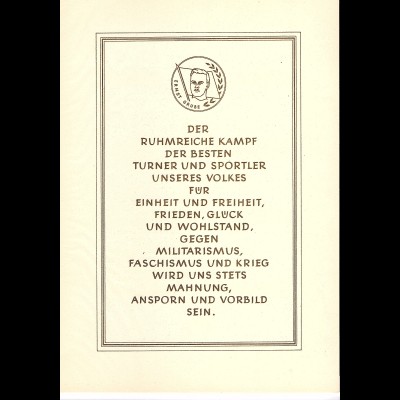 DDR - Gedenkblatt, Ernst Grube, A 1-1963 b, in Bronze