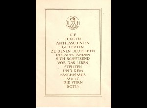 DDR - Gedenkblatt, Junge Antifaschisten, A4-1961 c