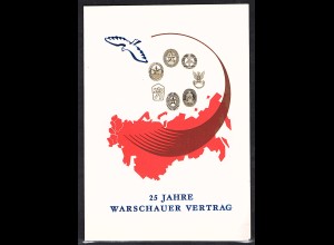 DDR - Gedenkblatt, 25. Jahre Warschauer Vertrag, B6-1980